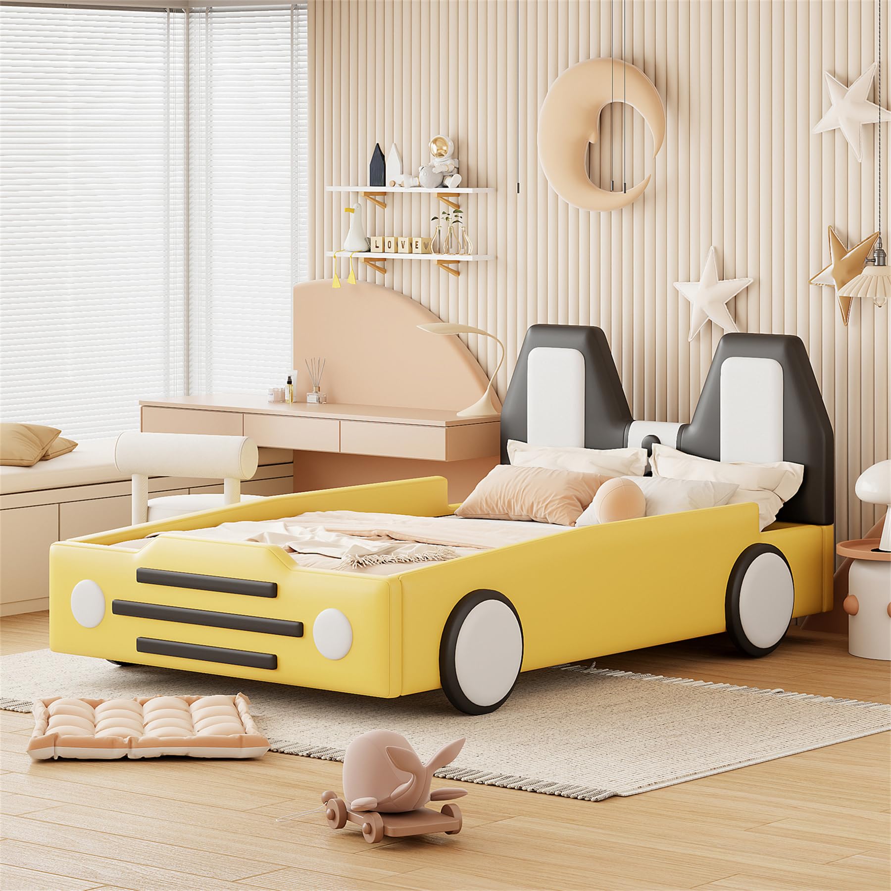 Amazon.com: Merax Race Car Bed Frame for Boys,Soft PU Leather Twin
